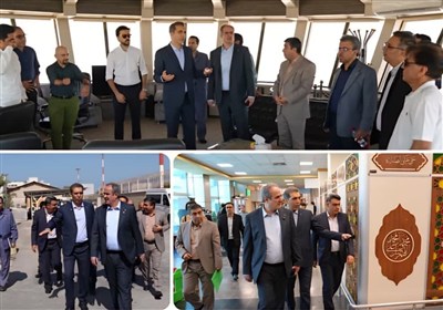بازديد،فرودگاه،اميراني،بوشهر،شهرسازي،وزير،بازسازي،معاون،استا ...