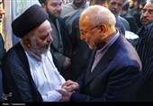 قالیباف در مراسم ختم همسر آیت‌الله سیستانی در قم شرکت کرد