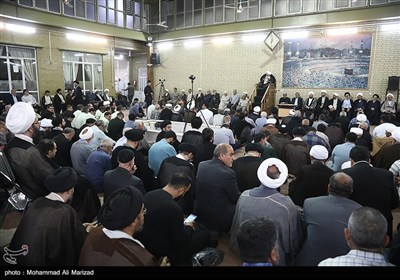 مراسم ختم همسر آیت‌الله العظمی سیستانی در قم