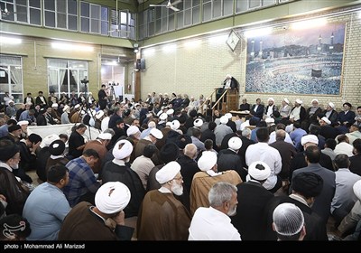مراسم ختم همسر آیت‌الله العظمی سیستانی در قم
