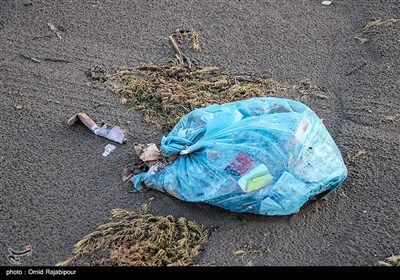 سواحل گیلان به رنگ زباله