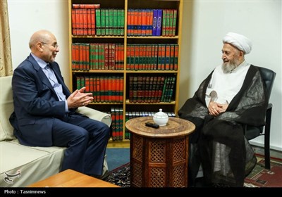 دیدار قالیباف با آیت‌الله سبحانی