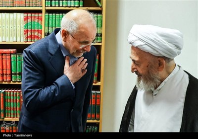 دیدار قالیباف با آیت‌الله سبحانی