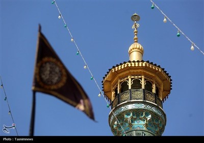 حرم حضرت فاطمه معصومه(س) سیاه‌پوش شد