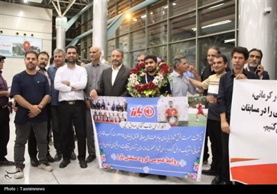 استقبال از قهرمانان کرمانی تیم ملی فوتبال پنج‌نفره ایران در رقابت‌های جام جهانی نابینایان