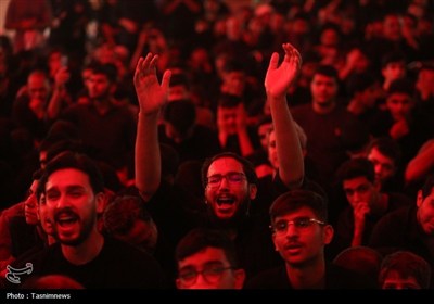 عزاداری جوانان در رثای حضرت معصومه(س) در حرم مطهر