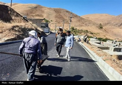 آسفالت و بهسازی معابر 3 روستای سنندج