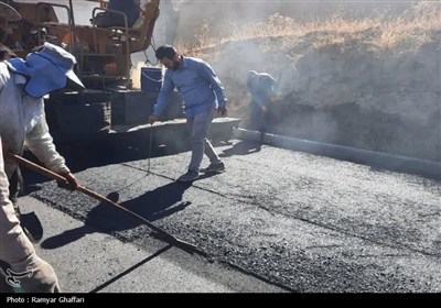 آسفالت و بهسازی معابر 3 روستای سنندج