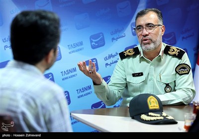 حضور سردار علی قاسمپور، رئیس پلیس پیشگیری تهران بزرگ در خبرگزاری تسنیم