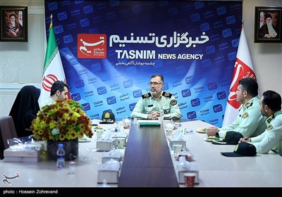 حضور سردار علی قاسمپور، رئیس پلیس پیشگیری تهران بزرگ در خبرگزاری تسنیم