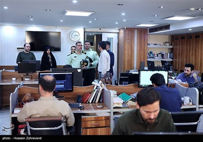 حضور سردار علی قاسمپور، رئیس پلیس پیشگیری تهران بزرگ در تحریریه خبرگزاری تسنیم