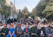 مراسم آبروی محله یادبود شهید مهدی گلستانی در مشکین‌دشت