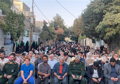 مراسم آبروی محله یادبود شهید مهدی گلستانی در مشکین‌دشت