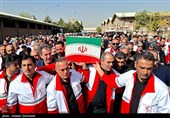 تشییع پیکر خلبان شهید بالگرد امدادی هلال احمر