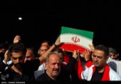 تشییع پیکر خلبان شهید بالگرد امدادی هلال احمر