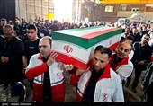 تشییع پیکر خلبان شهید بالگرد امدادی هلال احمر