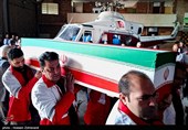 تشییع پیکر خلبان شهید بالگرد امدادی هلال احمر