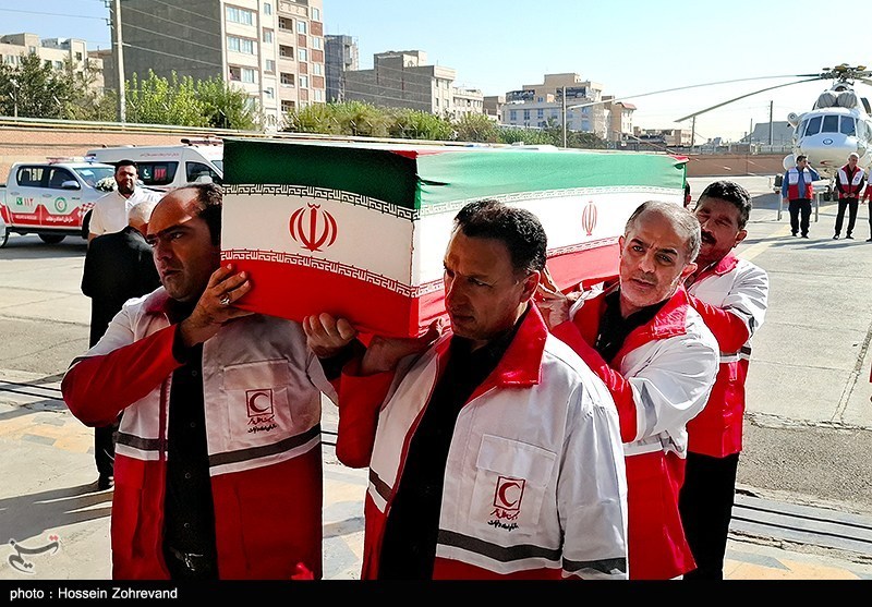 تشییع پیکر خلبان شهید بالگرد امدادی هلال احمر