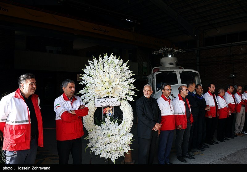 تشییع پیکر خلبان شهید بالگرد امدادی هلال احمر