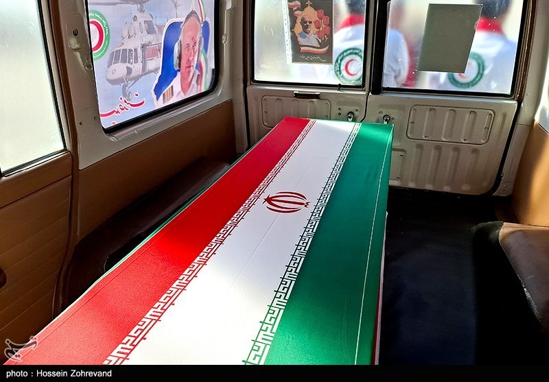 تشییع پیکر خلبان شهید بالگرد امدادی هلال احمر