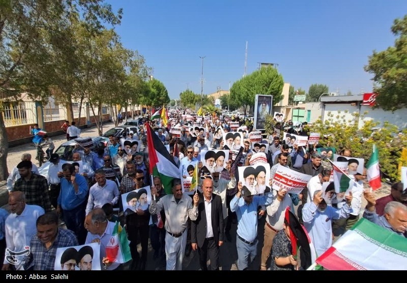 بوشهری‌ها در کنار ملت فلسطین فریاد آزادی سر دادند