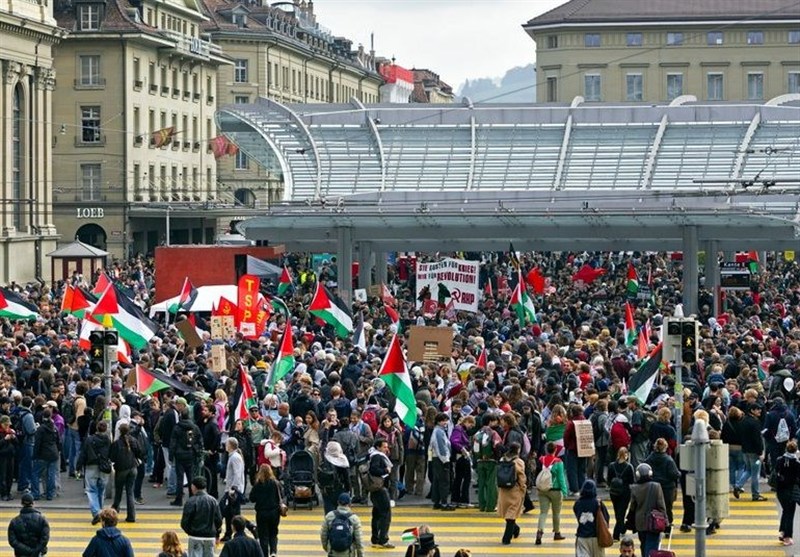 دستگیری 500نفر در جریان اعتراضات حامیان فلسطین در سوئیس