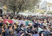 تشییع پیکر مطهر شهید مرزبانی سجاد صیامی در مشهد+تصاویر