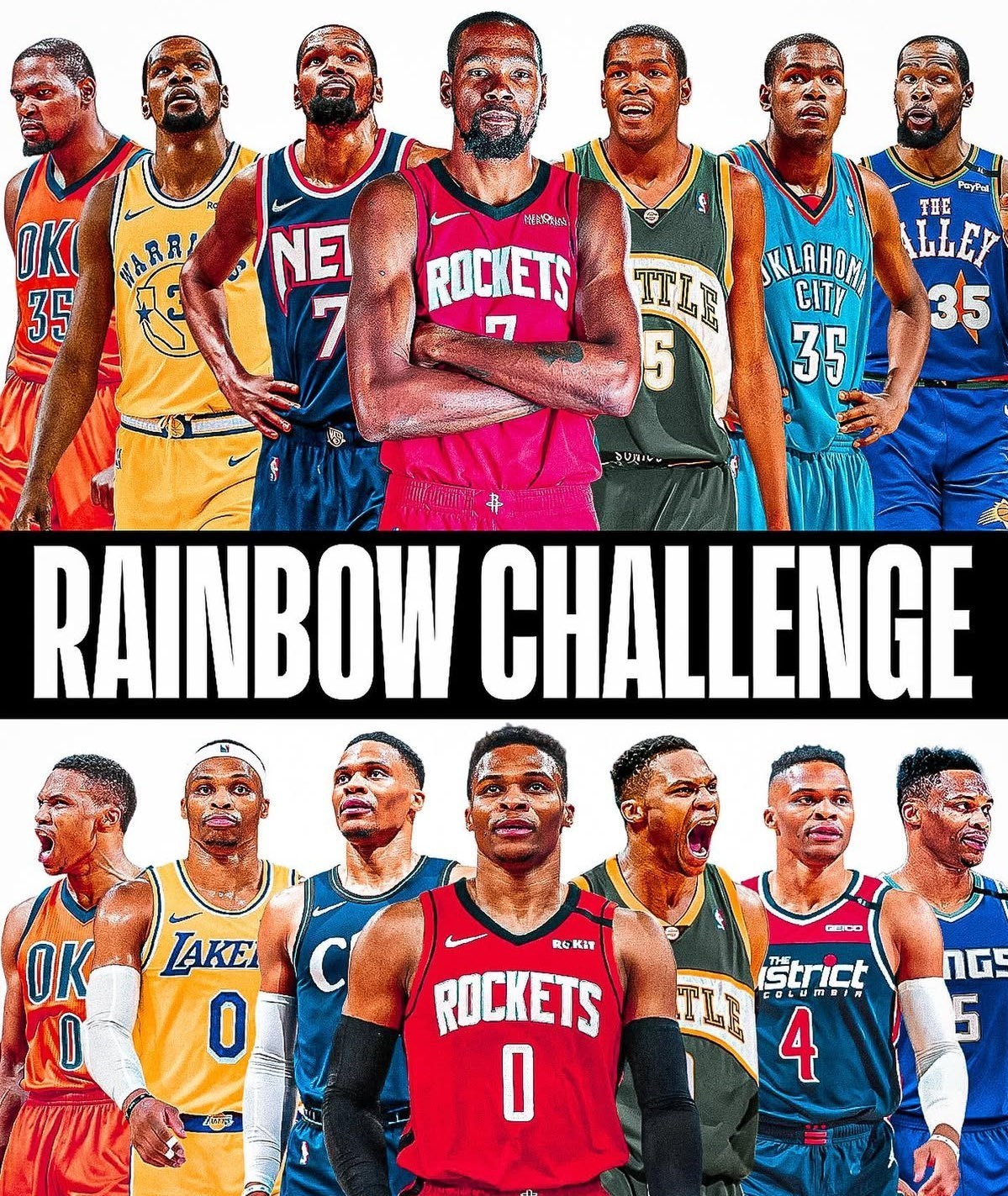 وستبروک و دورنت در باشگاه رنگینکمانیهای NBA 2