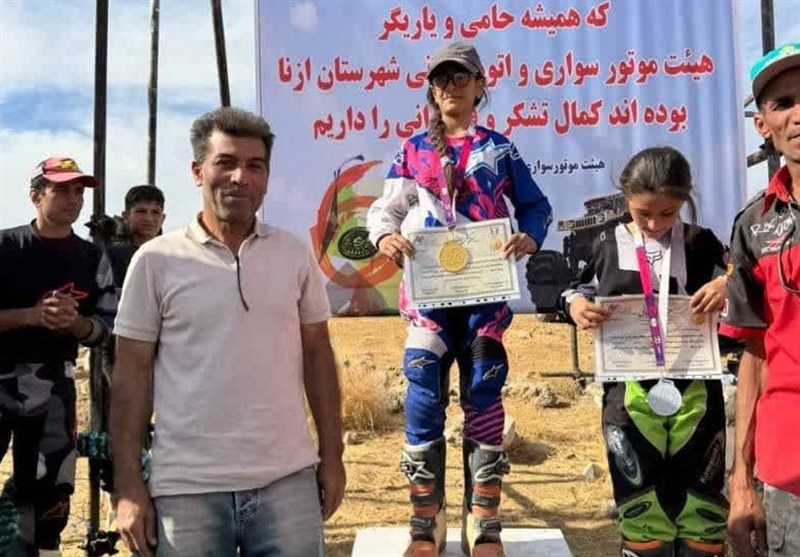 دختر موتورسوار البرزی‌ قهرمان‌ مسابقات کشوری شد