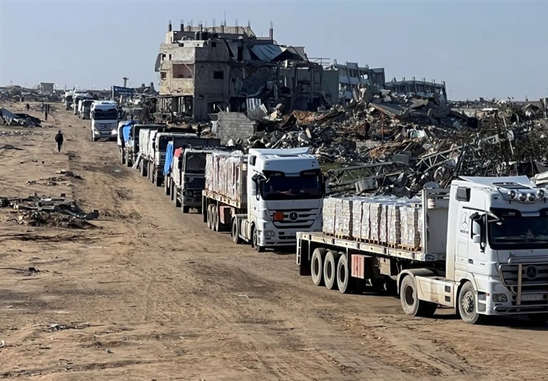 غزه پس از آتش‌بس|کارشکنی صهیونیست‌ها و ورود 986 کامیون حامل کمک‌ها به غزه