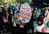 مراسم افتتاح اردوهای راهیان‌نور دانش‌آموزی در یادمان شهدای هویزه