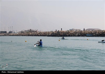 مسابقات قایقرانی آبهای آرام المپیاد استعدادهای برتر ورزش کشور در عسلویه