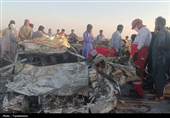 3 فوتی و یک مصدوم در تصادف زنجیرهای مرگبار جاده ریگان–ایرانشهر
