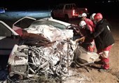 6 مصدوم بر اثر تصادف پراید و سمند در جنگل گلستان