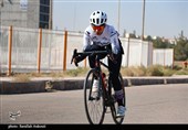 مسابقات تایم تریل دوچرخه سواری بانوان در کرمان