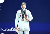 بازی‌های آسیایی جوانان| آلما حسینی در وزنه‌برداری 2 برنز گرفت