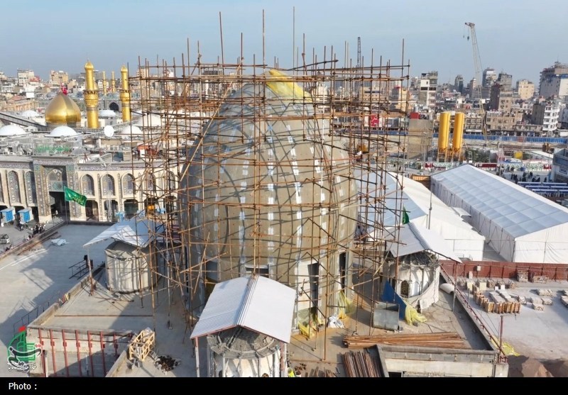 صحن حضرت زینب(س) در کربلا با مشارکت مردم قم در حال تکمیل است