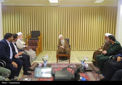 دیدار فرماندهان سپاه محمد رسول‌الله(ص) با آیت‌الله جوادی آملی