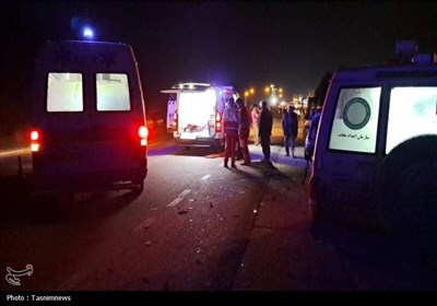 تصادف زنجیره‌ای در محور تنگراه با 21 مصدوم