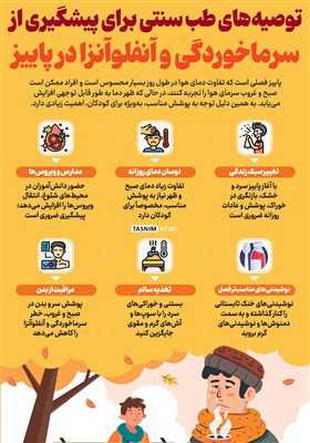 اینفوگرافیک/ توصیه‌های طب سنتی برای پیشگیری از سرماخوردگی و آنفلوآنزا در پاییز