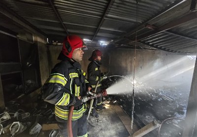 گزارش تسنیم از عملیات اطفای حریق پالایشگاه  ایوان کی