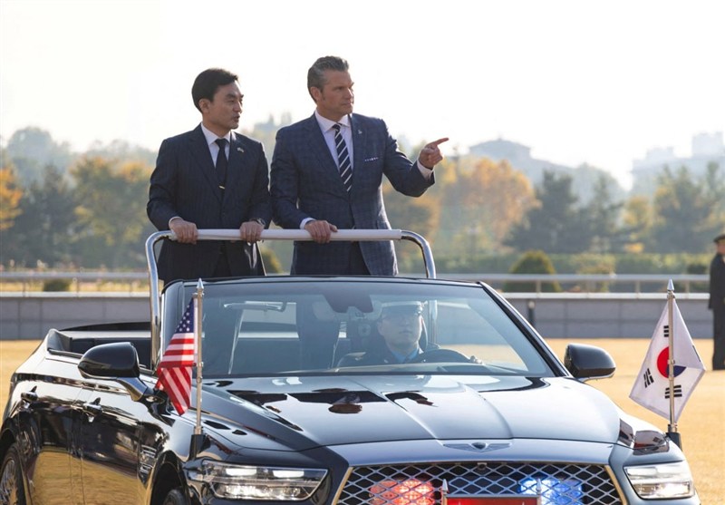 شلیک راکت توسط کره شمالی همزمان با بازدید وزیر جنگ آمریکا از منطقه مرزی دو کره