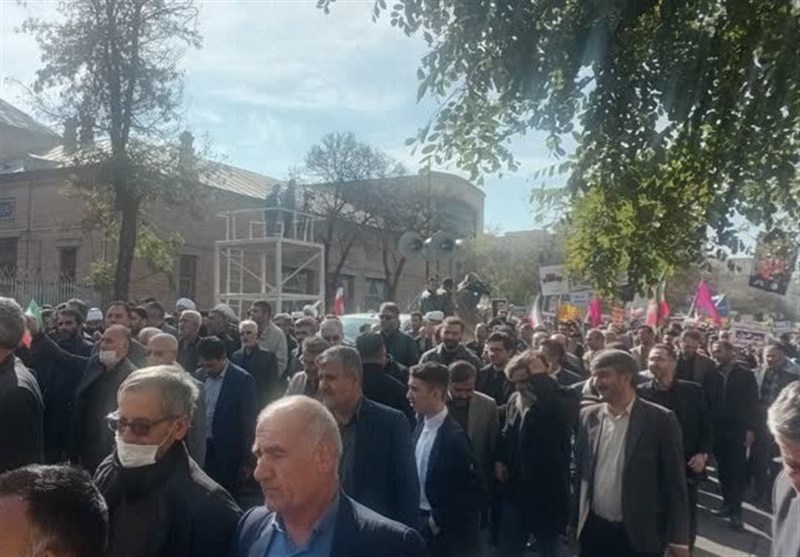 اخبار استان اردبیل , راهپیمایی , یومالله 13 آبان , آمریکا , رژیم صهیونیستی (اسرائیل) ,