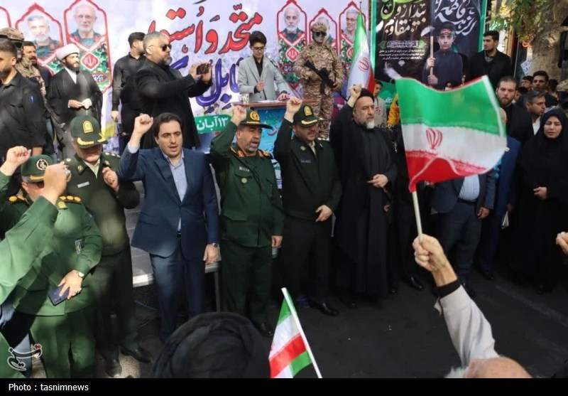 اخبار رباط کریم , راهپیمایی , یومالله 13 آبان , دانش آموزان , اخبار بهارستان ,