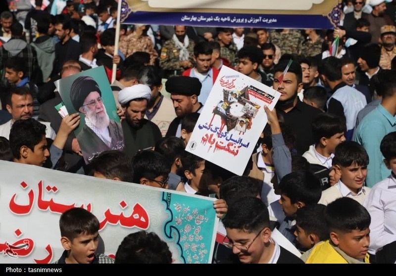 اخبار رباط کریم , راهپیمایی , یومالله 13 آبان , دانش آموزان , اخبار بهارستان ,