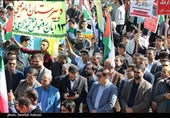حضور پر شور کرمانی‌ها در راهپیمایی 13 آبان