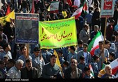 حضور پر شور کرمانی‌ها در راهپیمایی 13 آبان