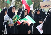 حضور پر شور کرمانی‌ها در راهپیمایی 13 آبان