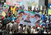 حضور پر شور کرمانی‌ها در راهپیمایی 13 آبان