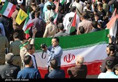 حضور پر شور کرمانی‌ها در راهپیمایی 13 آبان